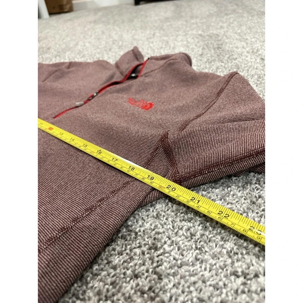 The North Face Glacier 1/4 Quarter Zip Pullover Base Layer Red Microfleece Small